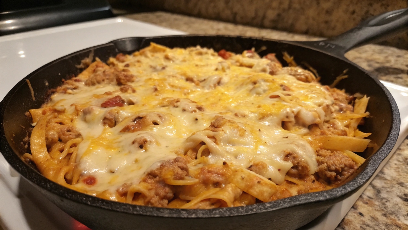 one skillet cheesy ground