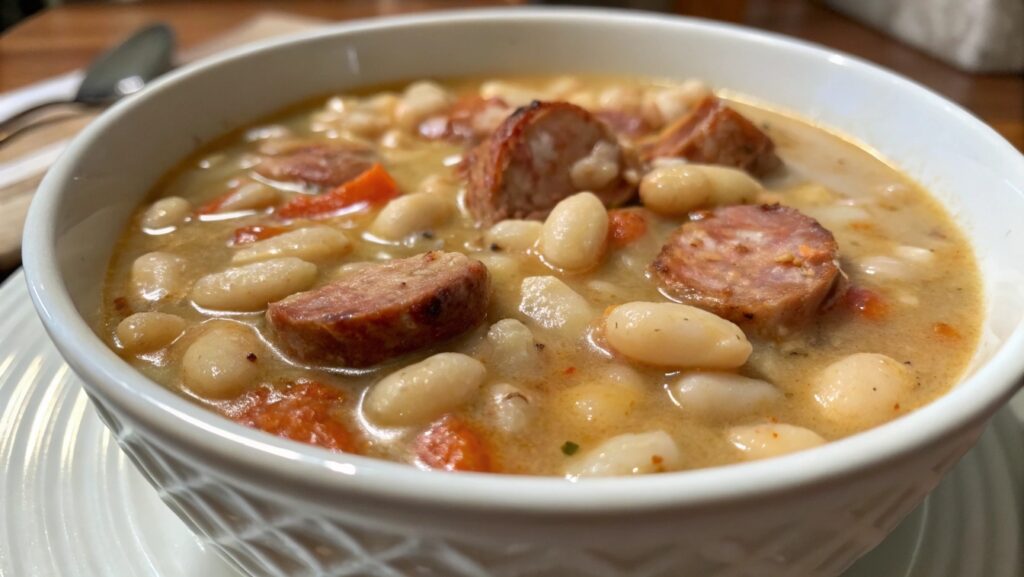 white bean and sausage soup