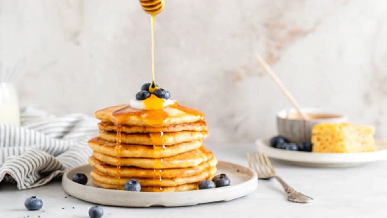 Fluffy Oat Flour Pancakes