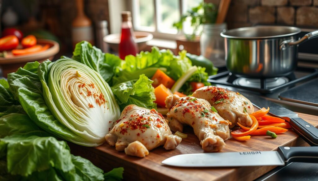 Hmong cabbage and chicken recipe