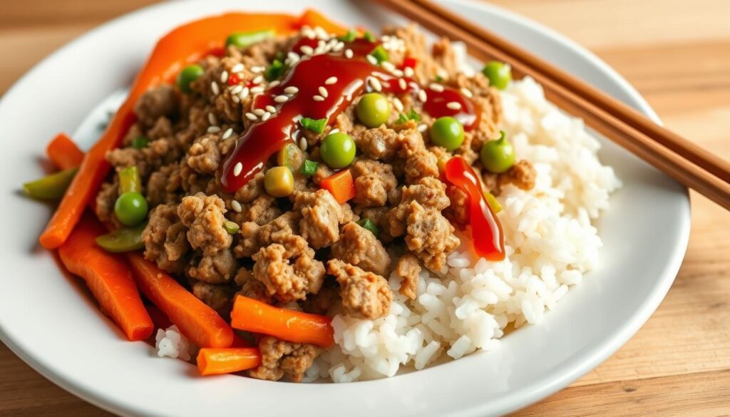 Korean ground turkey bowl