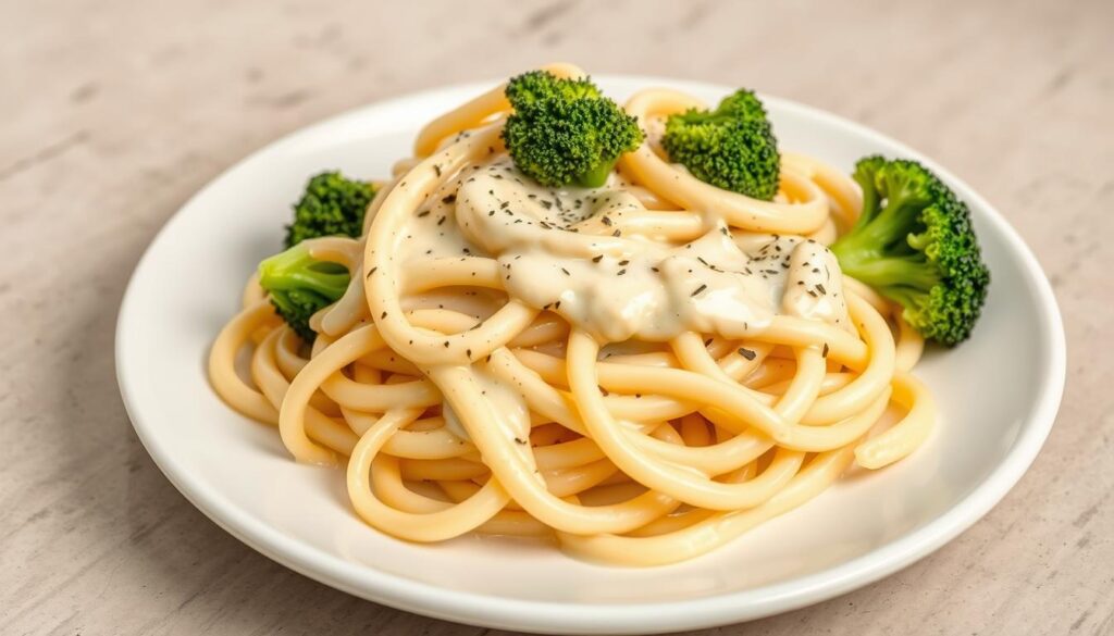 baked fettuccine alfredo with broccoli