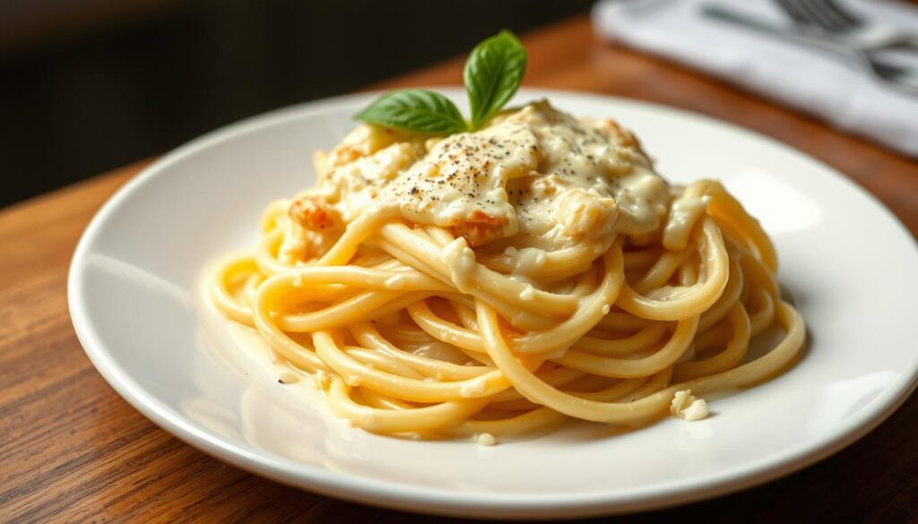 baked fettuccine alfredo with jar sauce