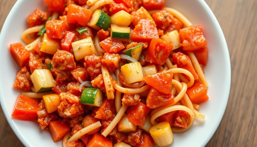 chunky vegetable pasta sauce recipe