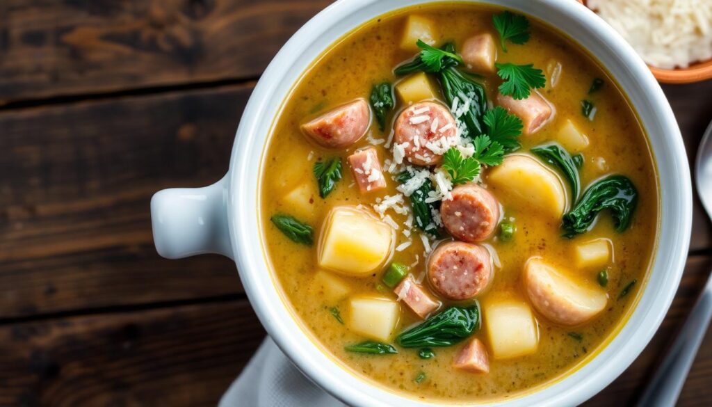 creamy parmesan italian sausage soup recipe