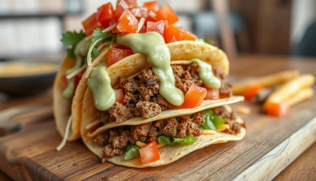 double stacked taco