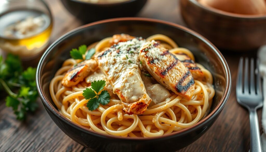 garlic parmesan chicken pasta