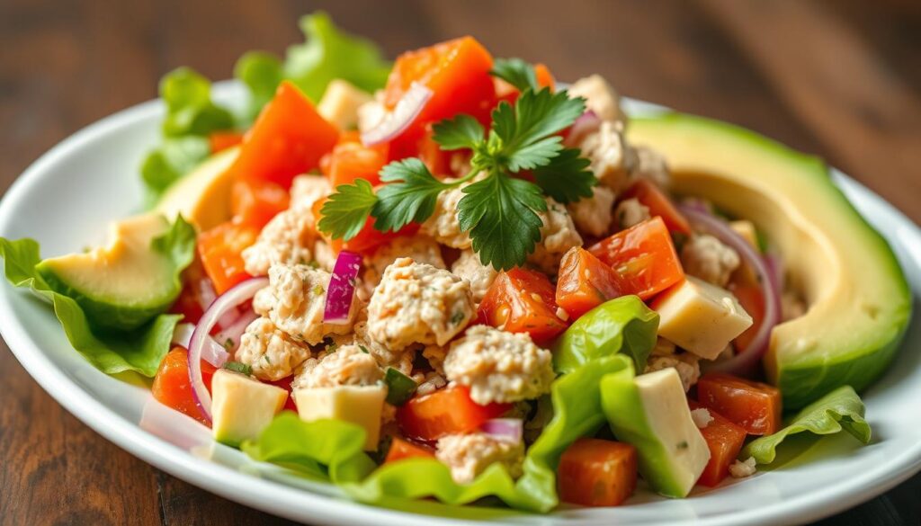 mexican tuna salad with avocado