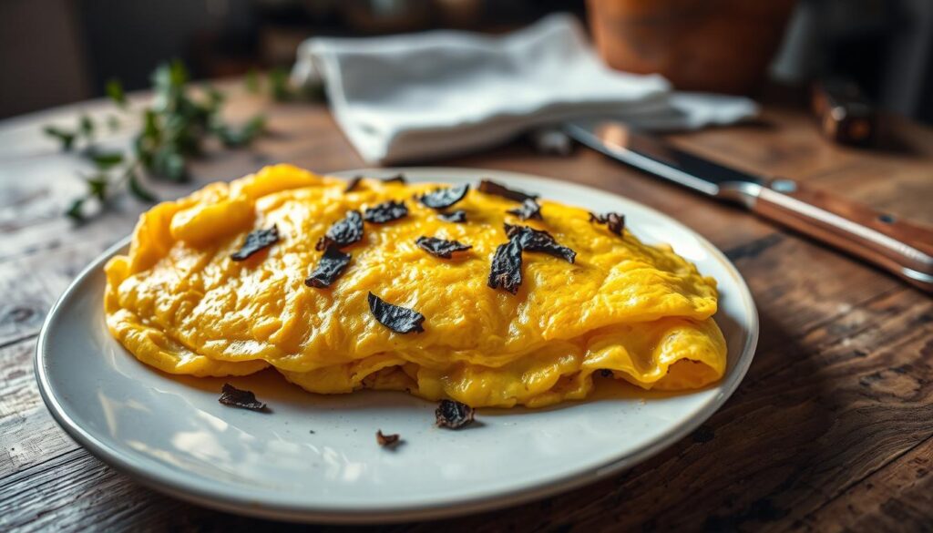 omelette with truffles