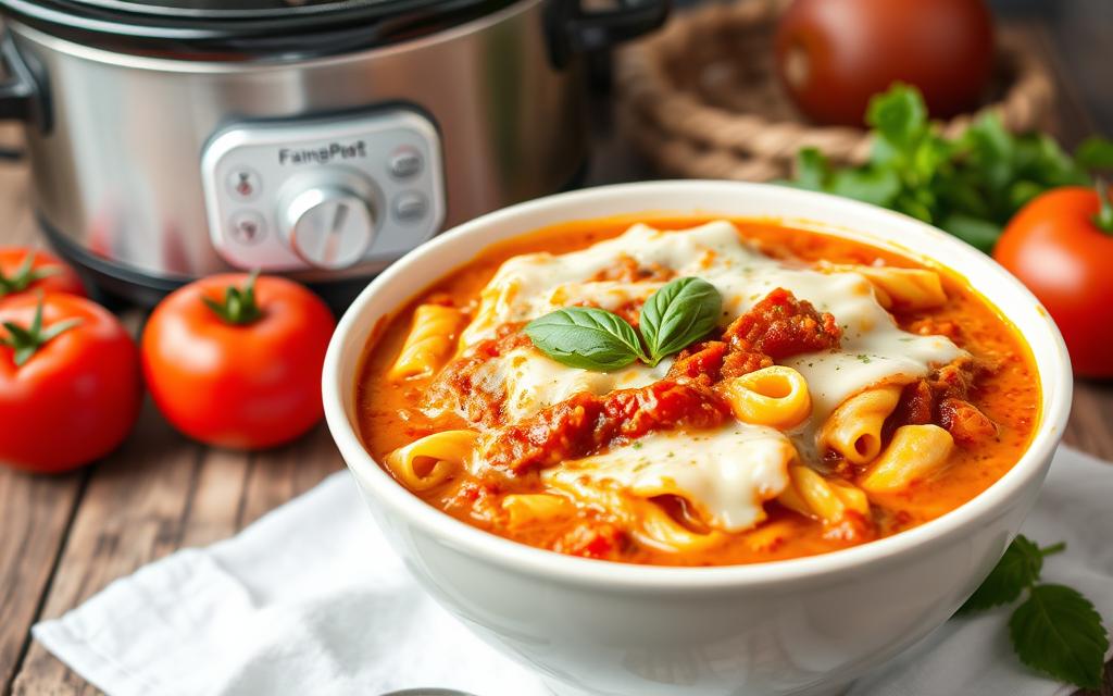 slow cooker lasagna soup