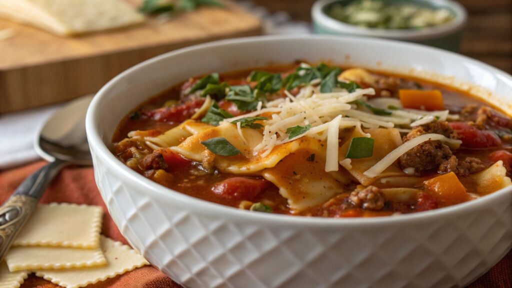 Slow Cooker Lasagna Soup