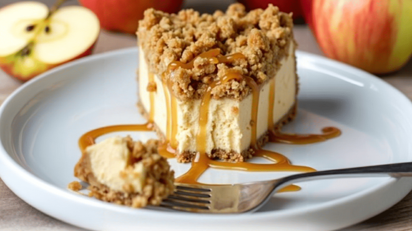 Delicious Apple Crisp Cheesecake