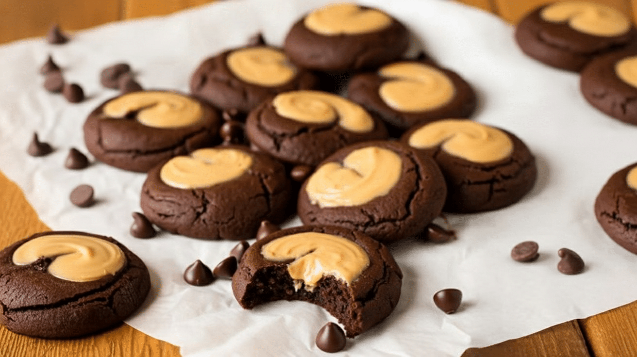 peanut butter brownie swirl cookies