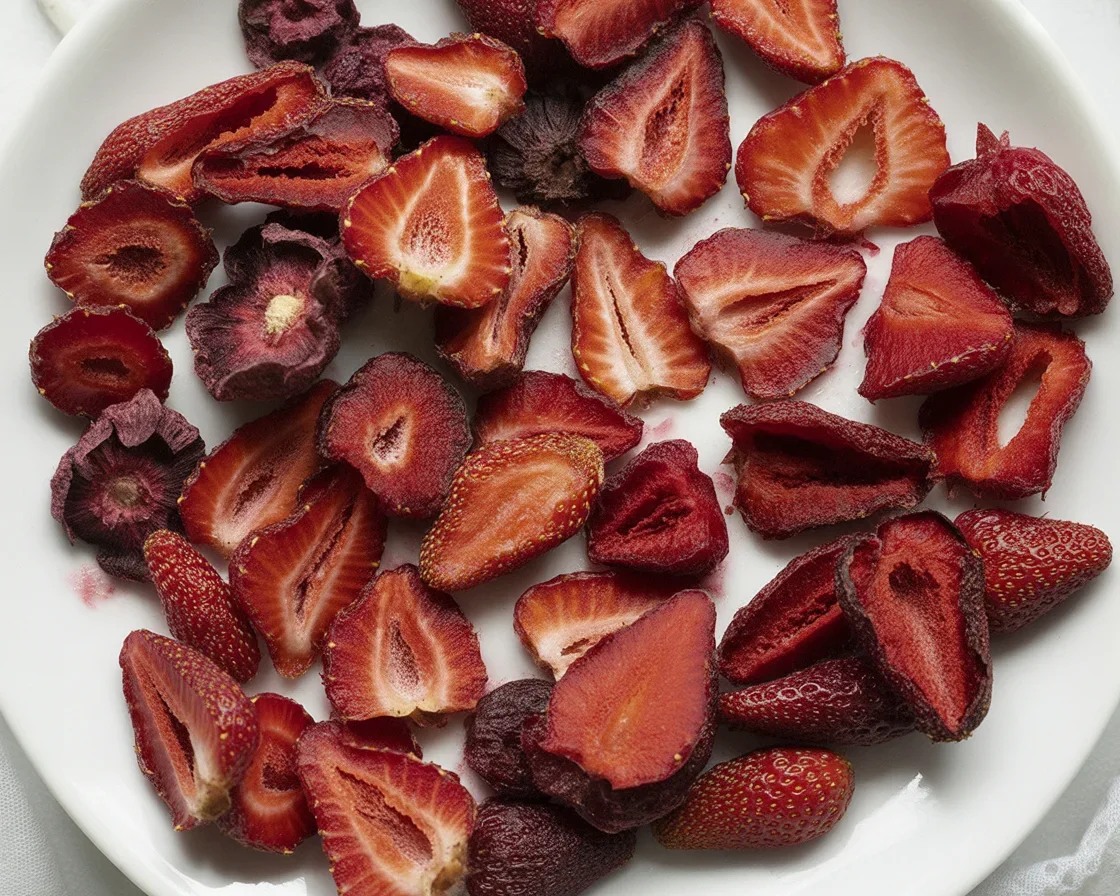 Healthy baked strawberries fresh from the oven, perfect for snacking or dessert.