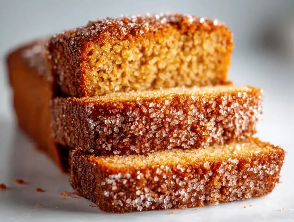 apple cider doughnut loaf cake - featured image