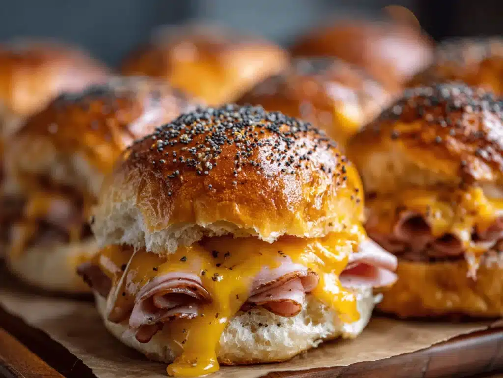 baked ham and cheese sliders - featured image
