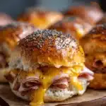 baked ham and cheese sliders - featured image