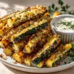 baked parmesan zucchini fries - featured image