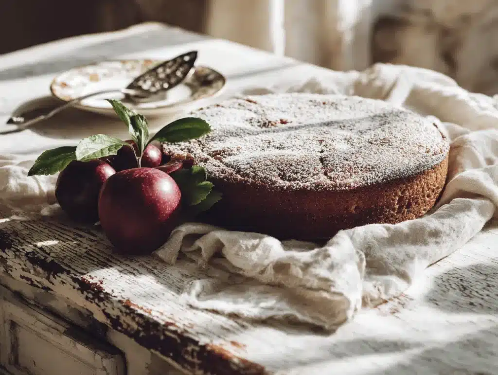 classic French apple cake - featured image