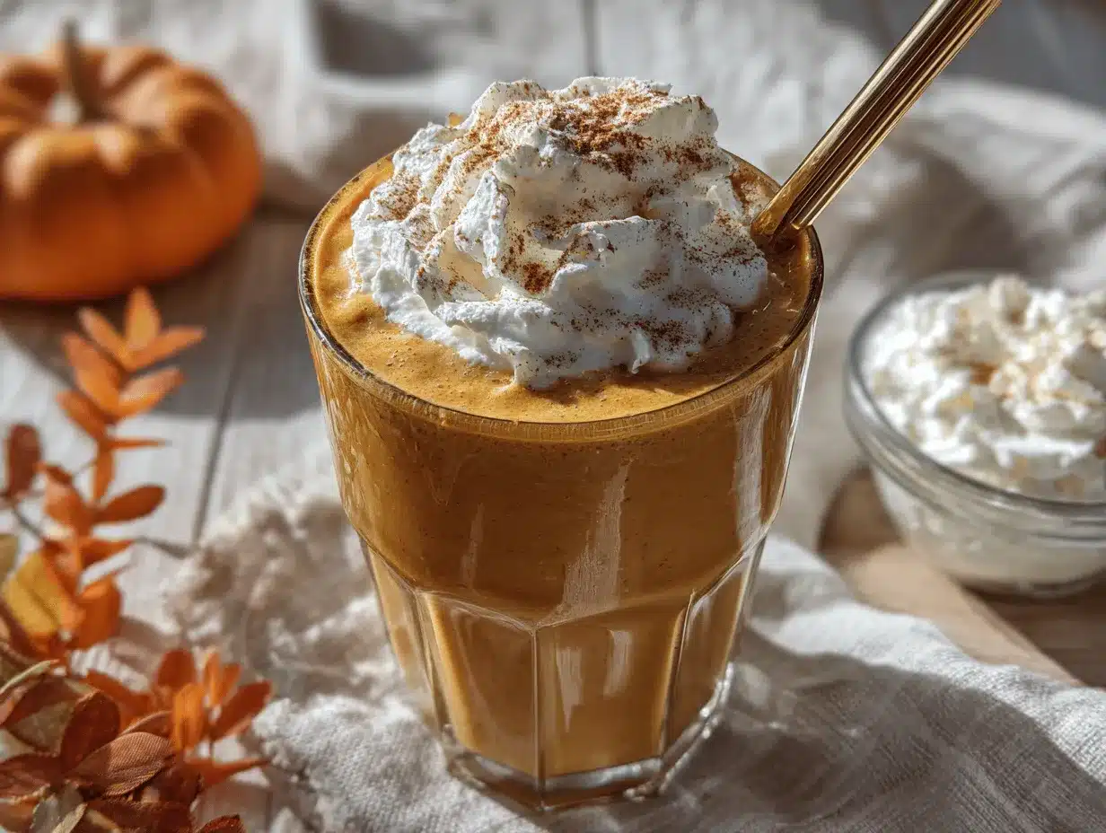 creamy pumpkin smoothie preparation steps