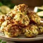 crispy garlic zucchini balls - featured image