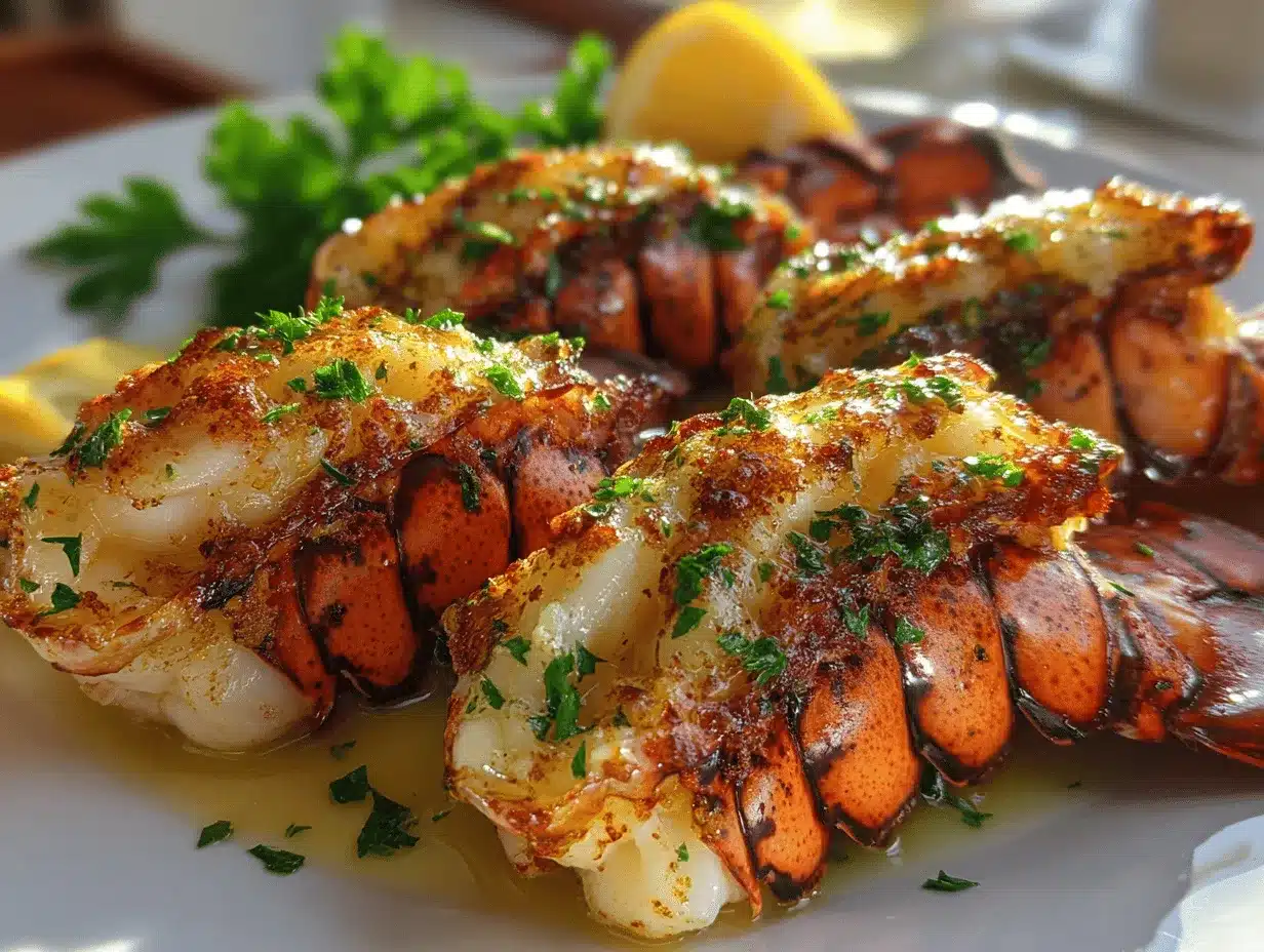garlic butter lobster tails preparation steps