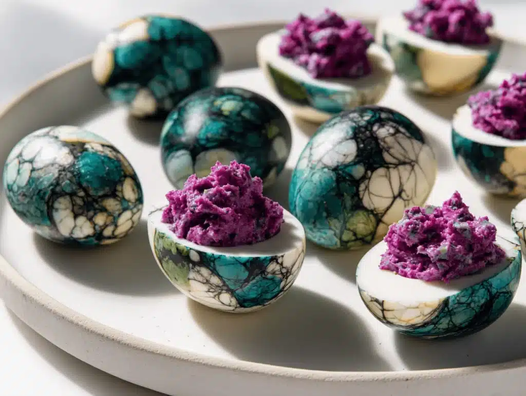 Halloween deviled eggs - featured image