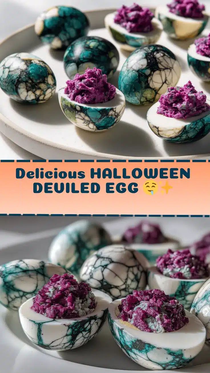 Halloween deviled eggs recipe