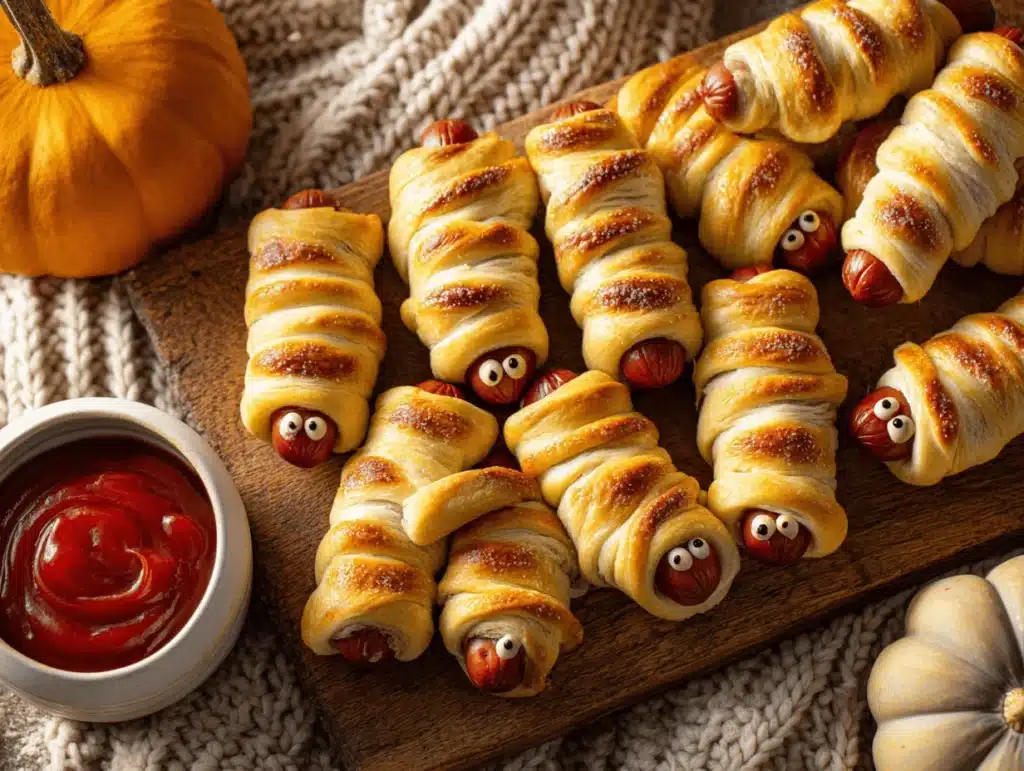Halloween mummy hot dogs - featured image