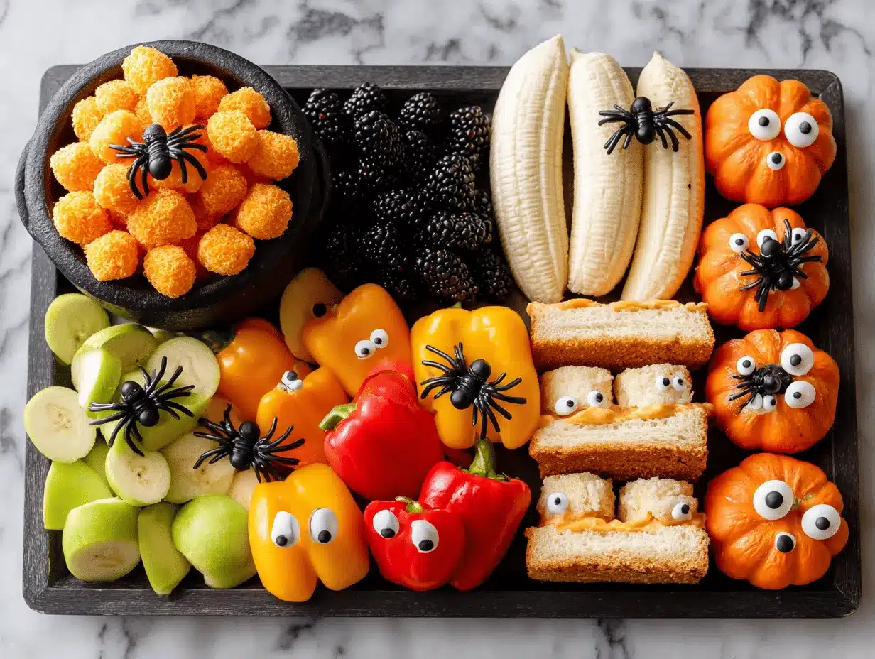 Halloween Snack Board for Kids preparation steps