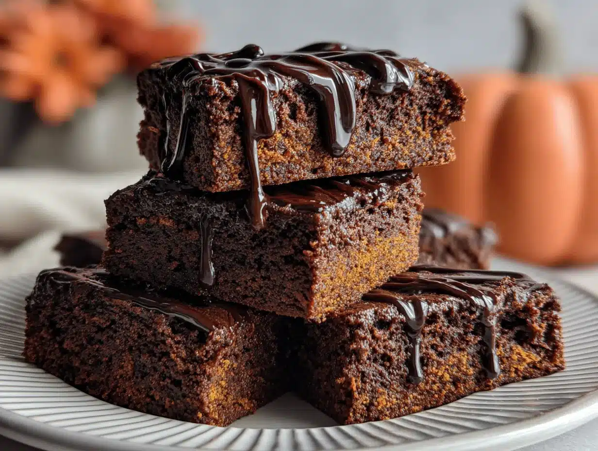 healthy pumpkin brownies preparation steps