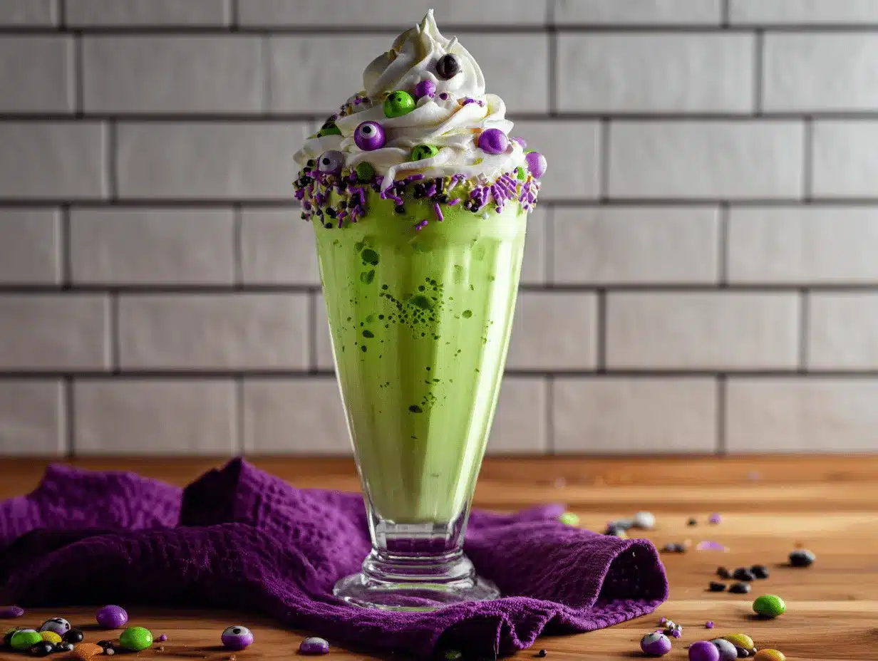Hocus Pocus Halloween Milkshake preparation steps