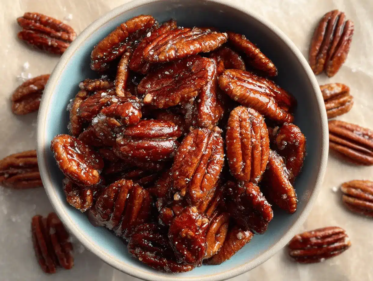 maple roasted candied pecans preparation steps