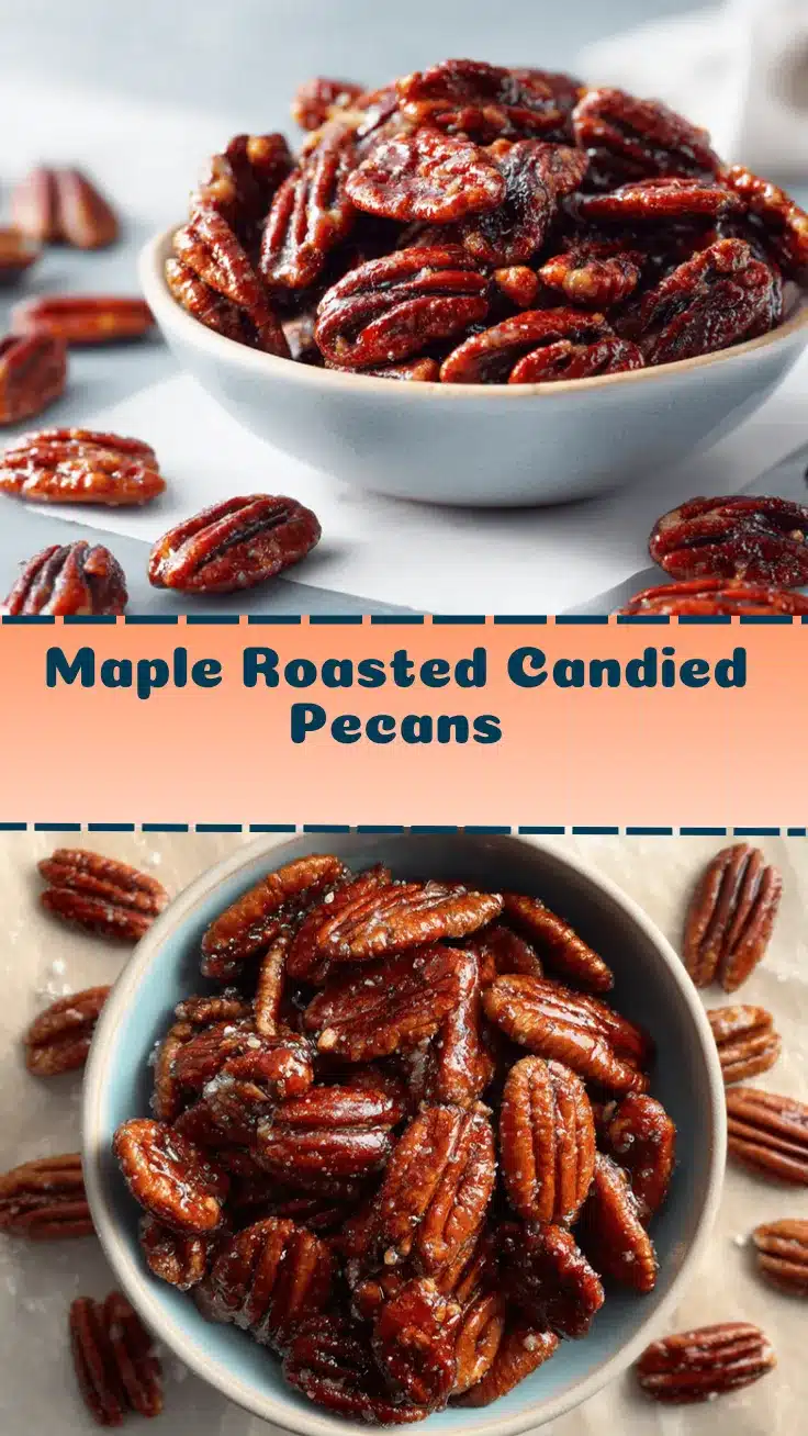 maple roasted candied pecans recipe
