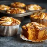 pumpkin cream cheese swirl muffins - featured image