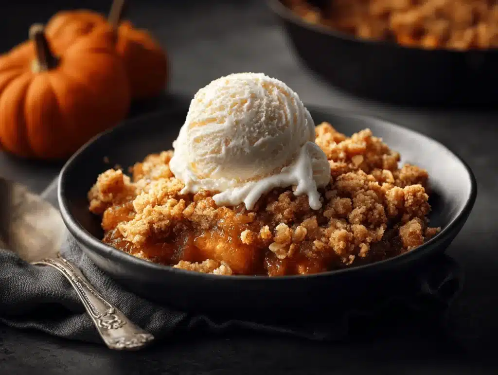 pumpkin pie crisp - featured image