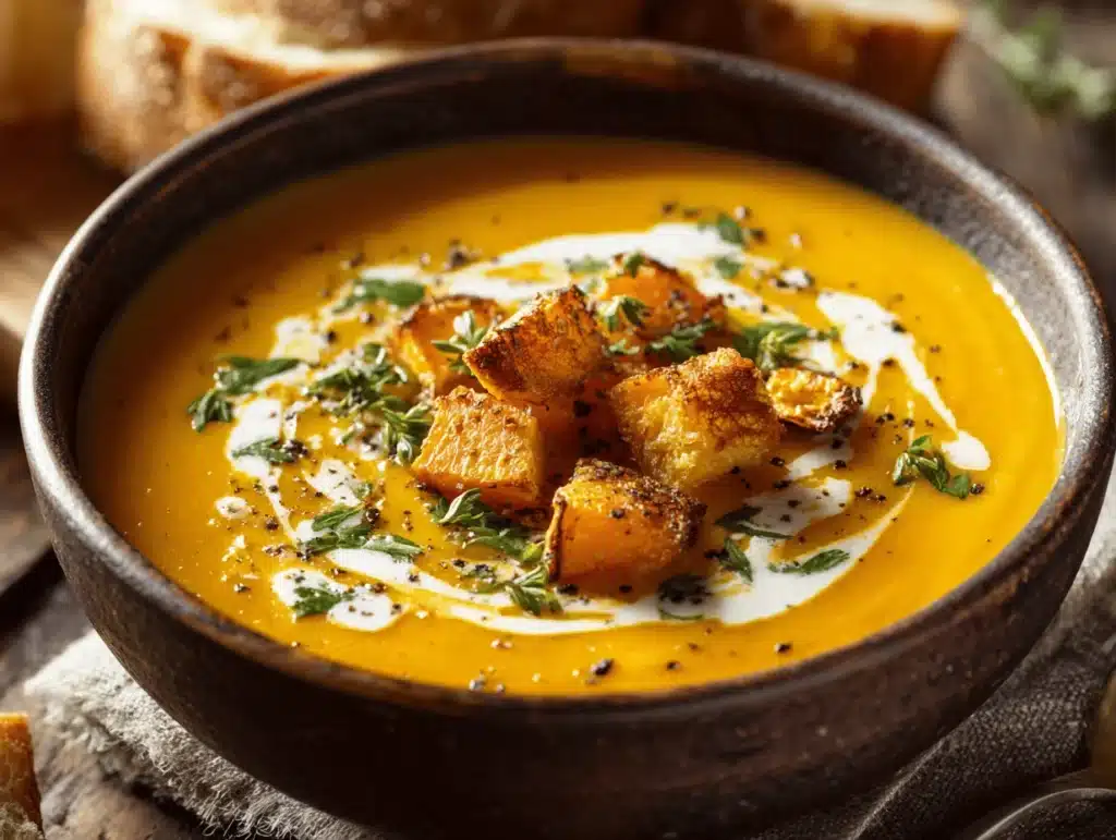 roasted butternut squash soup - featured image