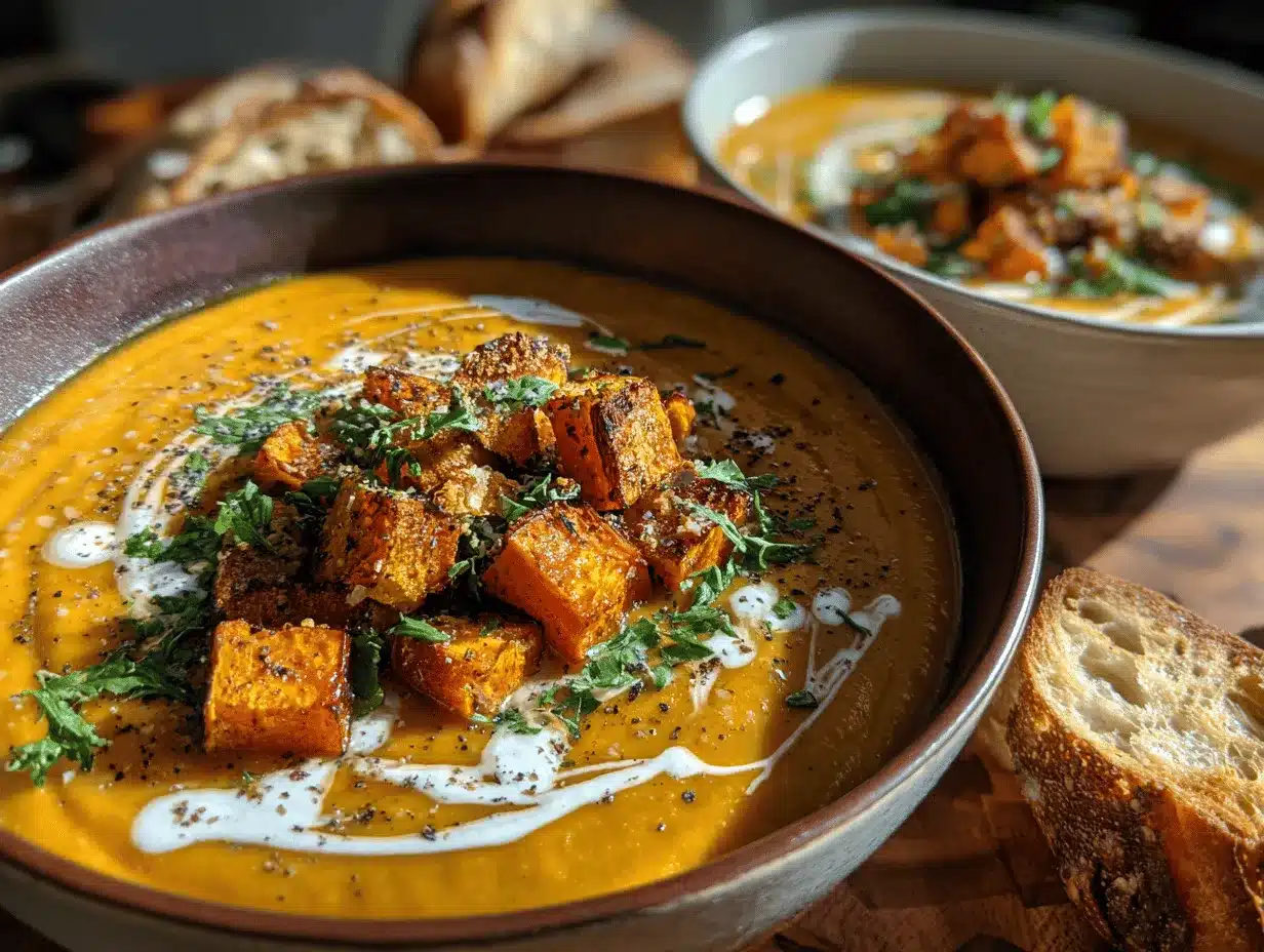 roasted butternut squash soup preparation steps