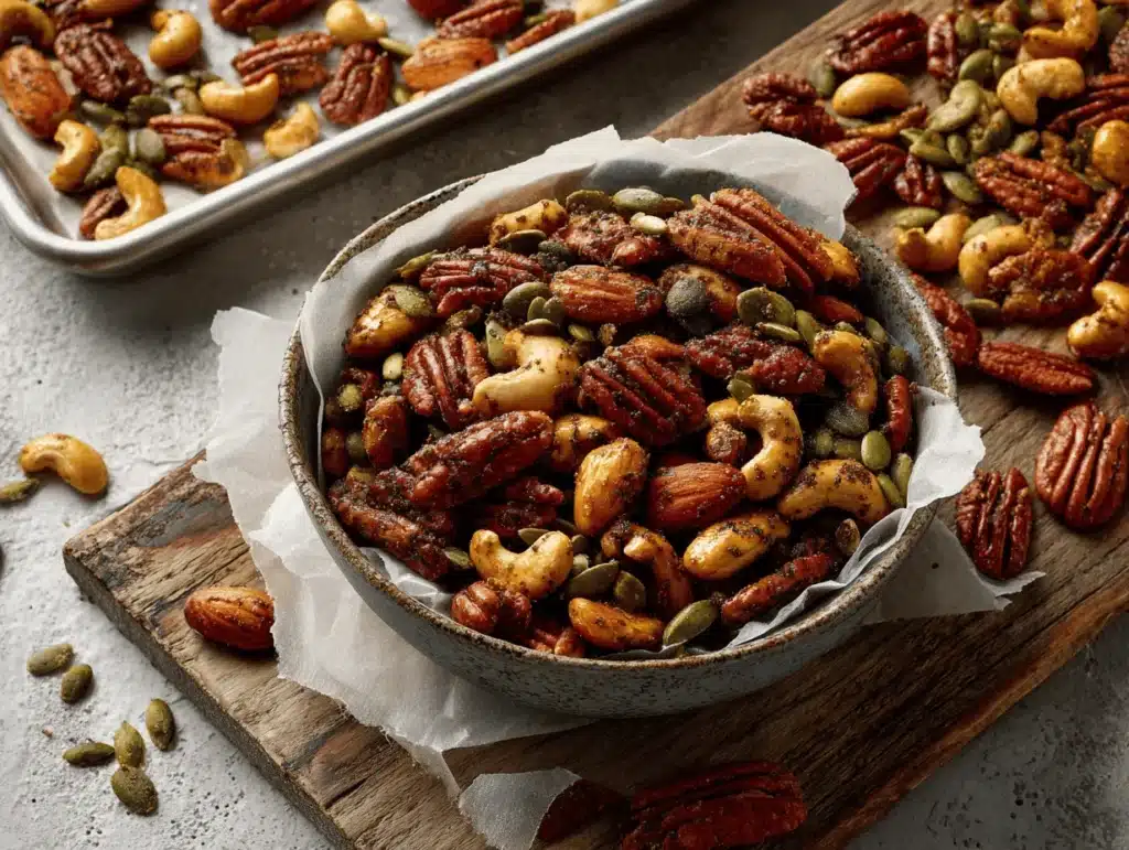 spiced nuts recipe - featured image