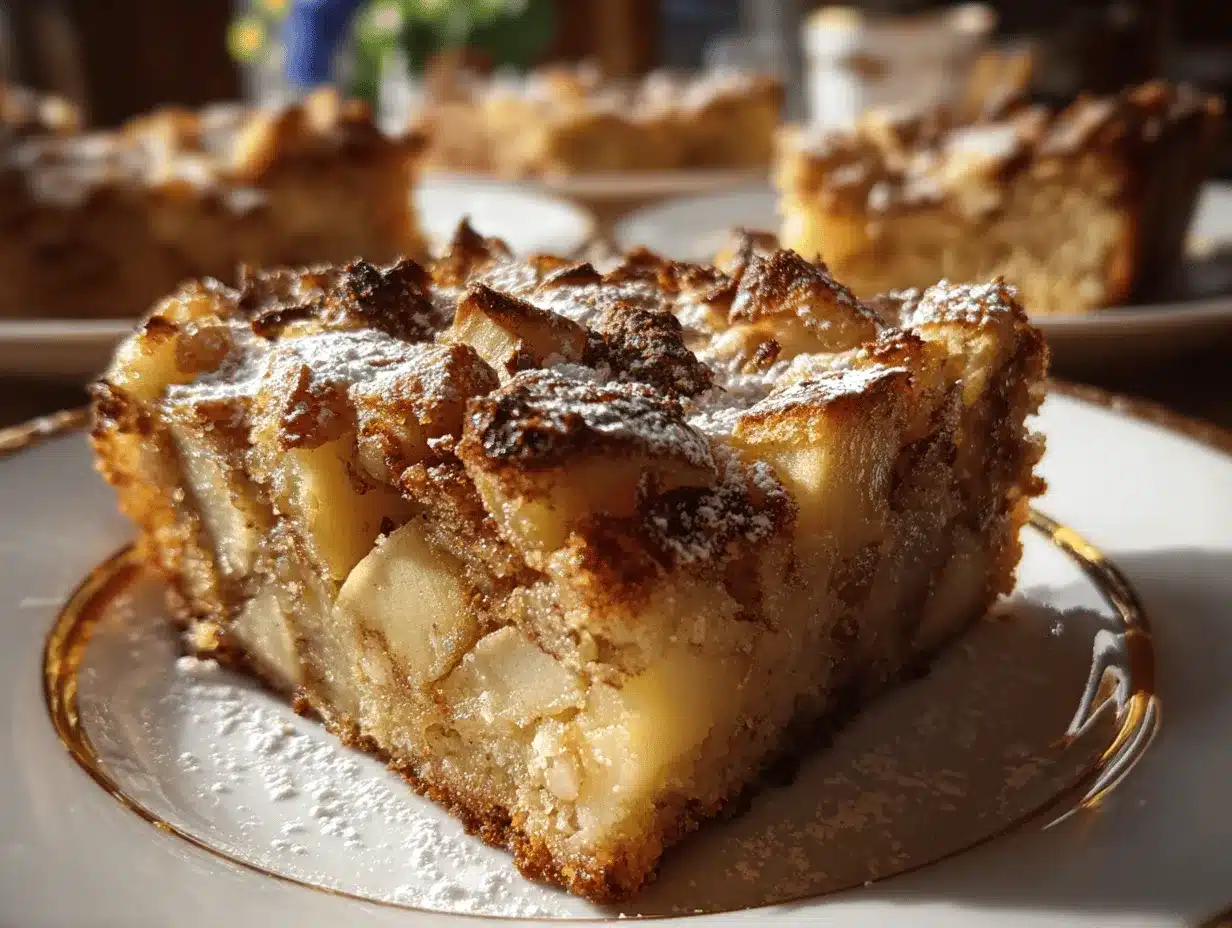Swedish apple cake preparation steps