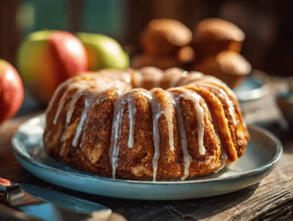 vintage apple cake recipe - featured image