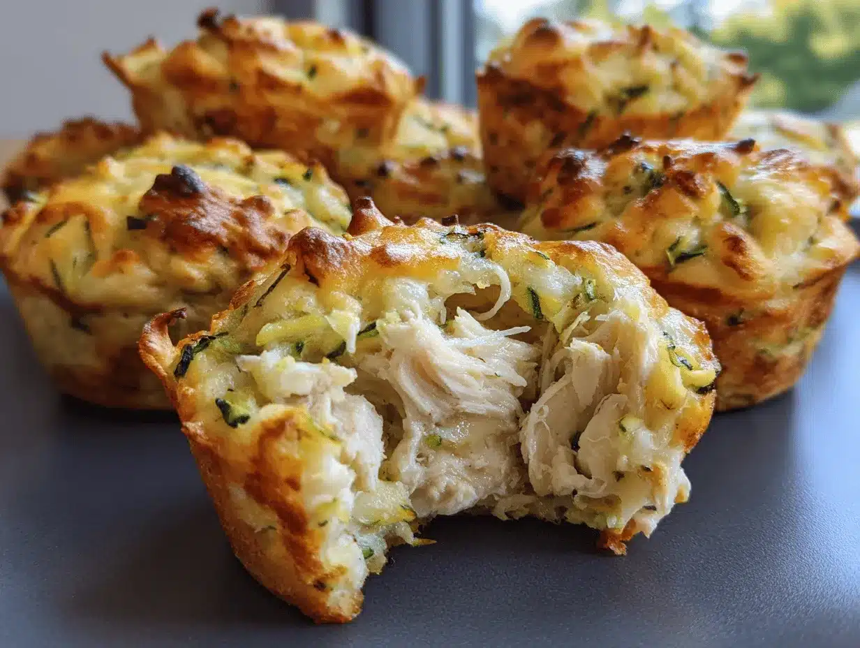 chicken cheese zucchini muffins preparation steps
