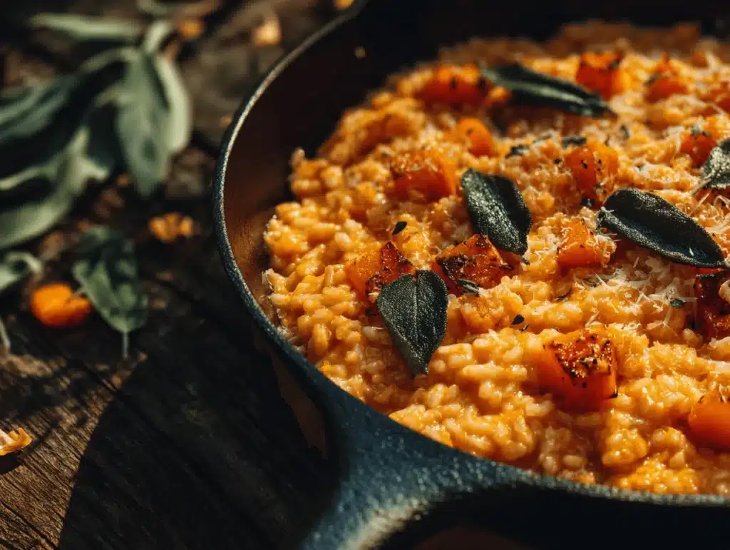 creamy pumpkin risotto - featured image