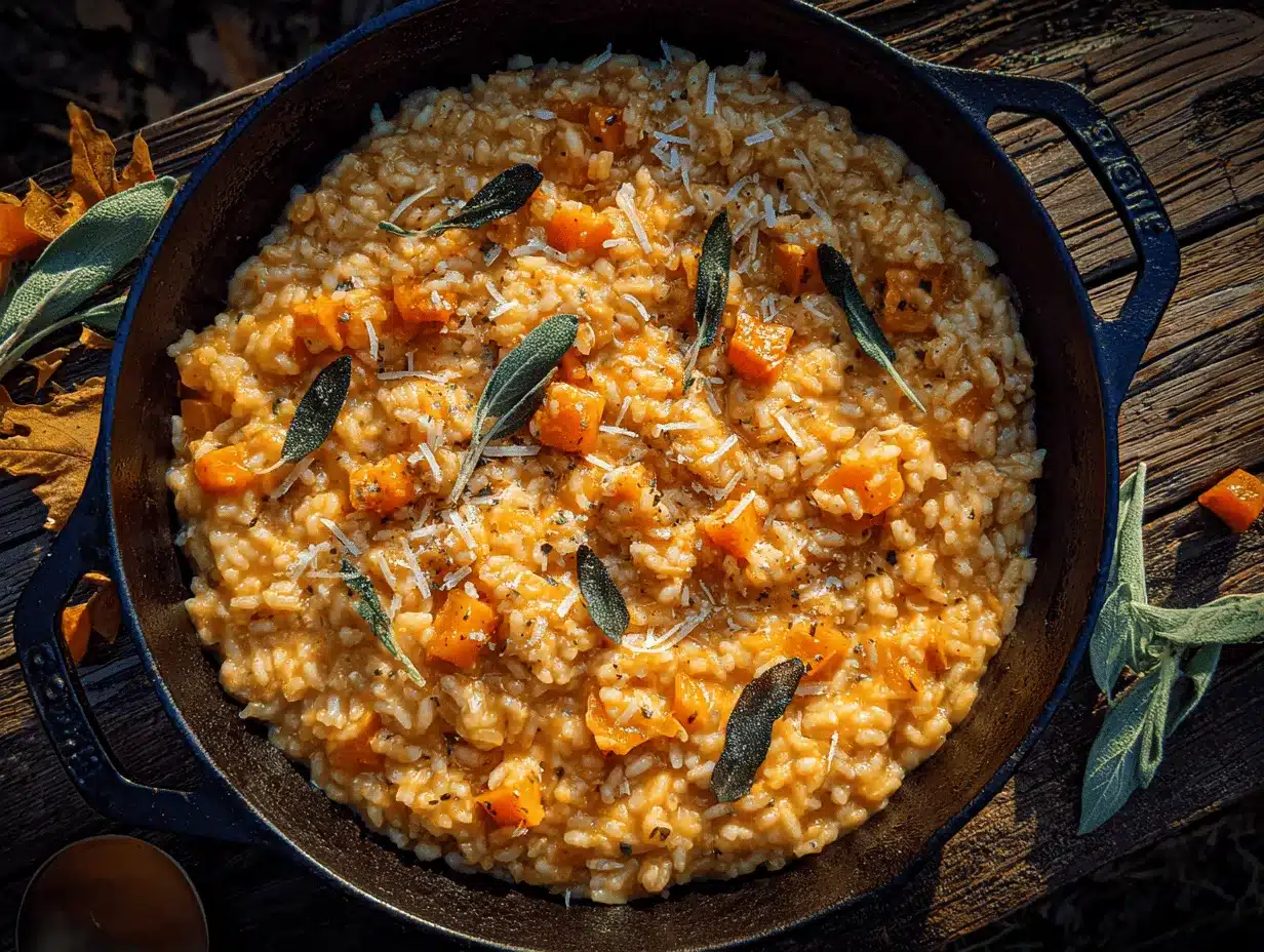 creamy pumpkin risotto preparation steps