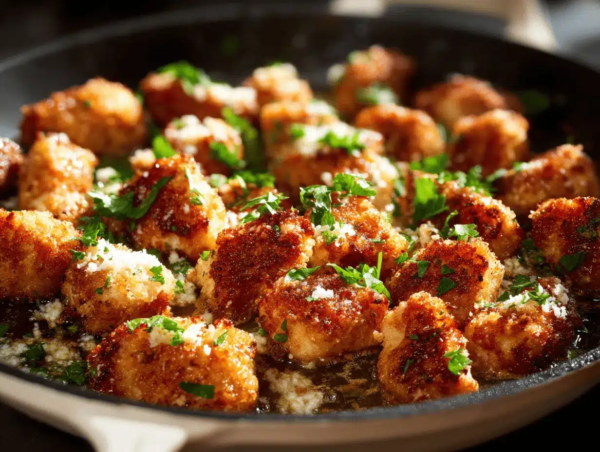 Garlic Parmesan Chicken Bites preparation steps