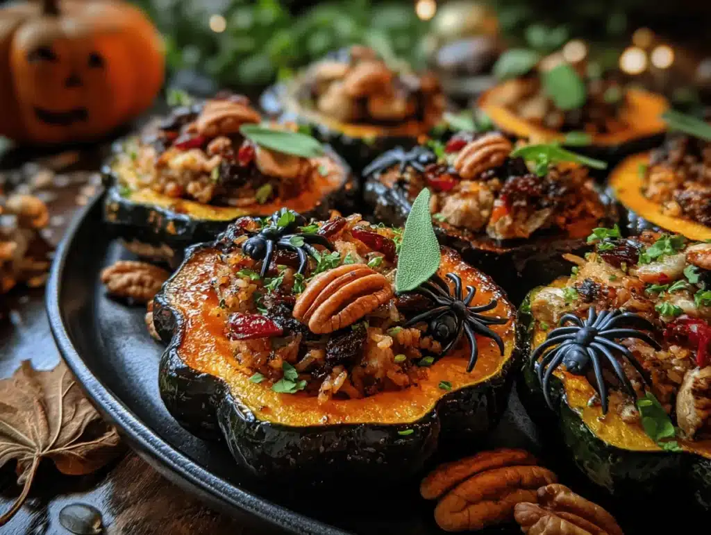 Halloween stuffed acorn squash - featured image