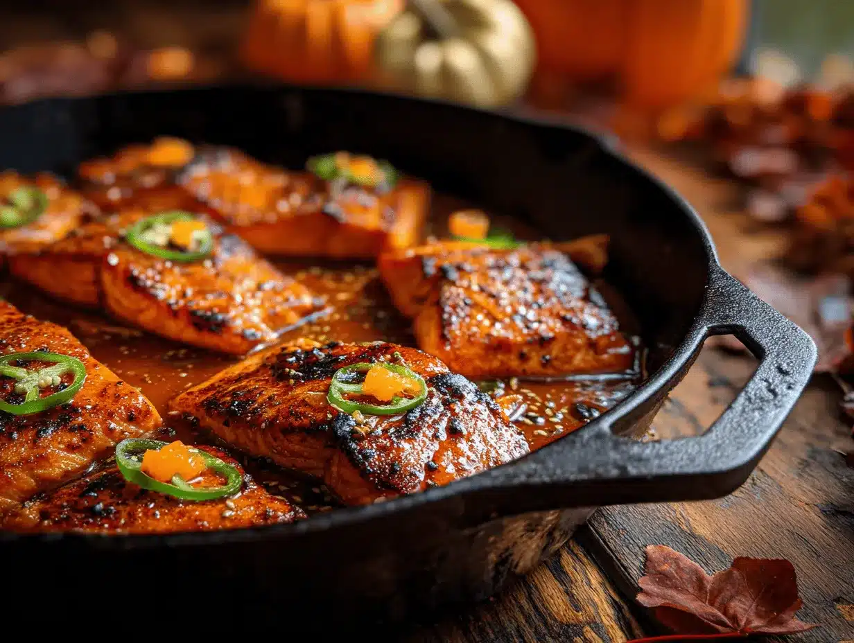 orange glazed salmon preparation steps